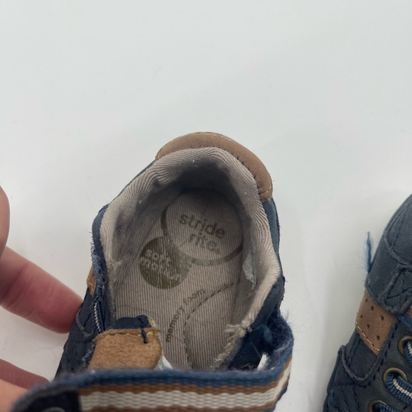 Stride Rite Baby Boy SRT SM Artie Lace up SNEAKERS Blue Size 3W - Picture 6 of 12